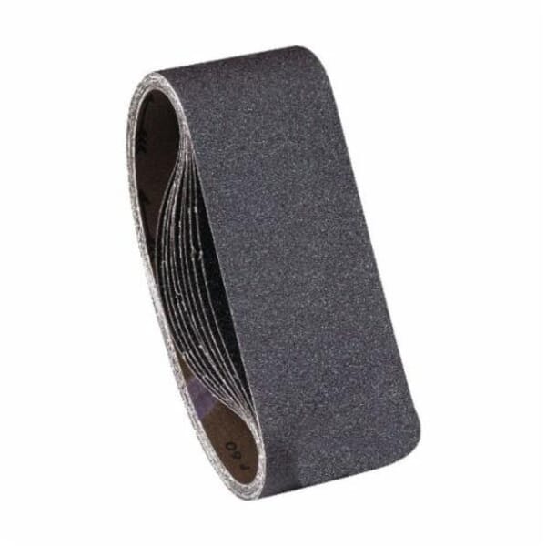 SAIT AO-X Blue Line 58177 Portable Semi-Friable Coated Abrasive Belt, 3 in W x 24 in L, 120 Grit, Fine Grade, Aluminum Oxide Abrasive, Cotton Backing