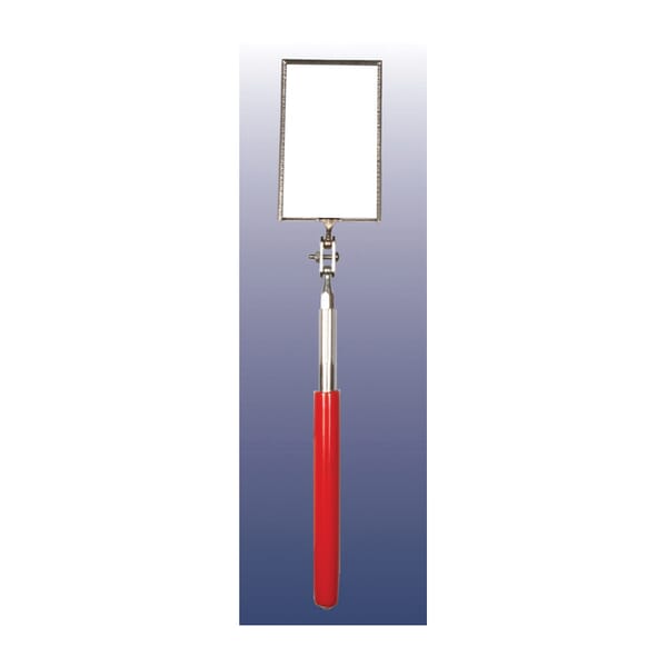 Ullman K-2 Telescoping Inspection Mirror, 2-1/8 x 3-1/2 in Mirror, Rectangle Shape, 11-1/4 in L, Heavy Duty Vinyl Grip Handle