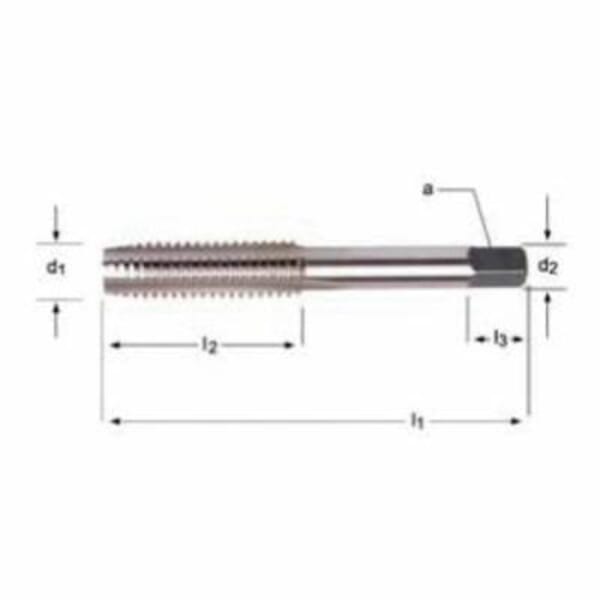 Union Butterfield 6006681 1508 General Purpose Union Butterfield Straight Flute Hand Tap, Right Hand Cutting, 3/8-16 Thread, H3 Thread Limit, Bottoming Chamfer, 3 Flutes, Bright, HSS