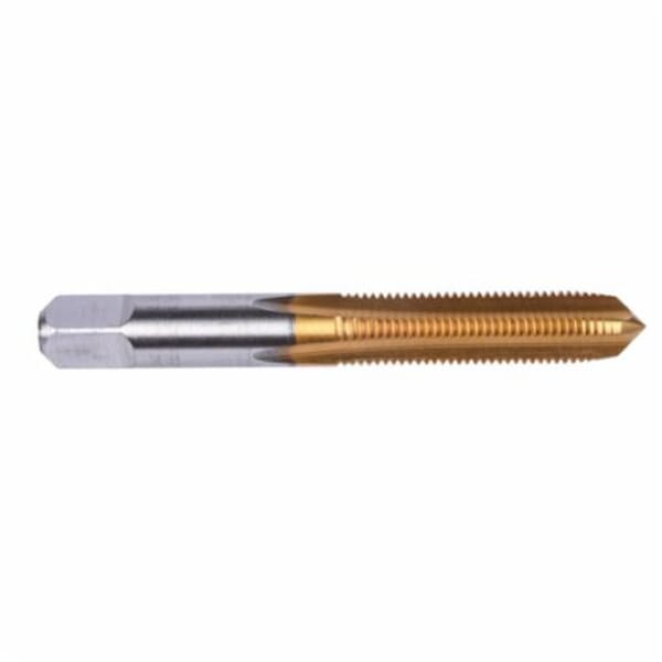 Union Butterfield 6006752 TN1500 General Purpose Straight Flute Hand Tap, Right Hand Cutting, 7/16-20 Thread, H3 Thread Limit, Plug Chamfer, 4 Flutes, TiN Coated, HSS