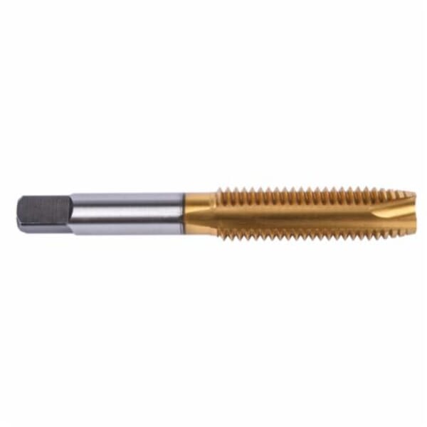 Union Butterfield 6007491 TN1785 Relieved Spiral Point Tap, Right Hand Cutting, M5x0.8 Thread, D4 Thread Limit, Plug Chamfer, 2 Flutes, TiN Coated, HSS