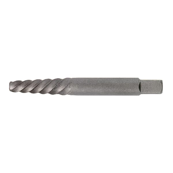 Union Butterfield 6005058 1800 Left Hand Spiral Flute Screw Extractor, #2 Extractor, 0.086 in Drill, For Screw Size: 1/4 to 5/16 in, 2-3/8 in OAL, 3/16 in Shank