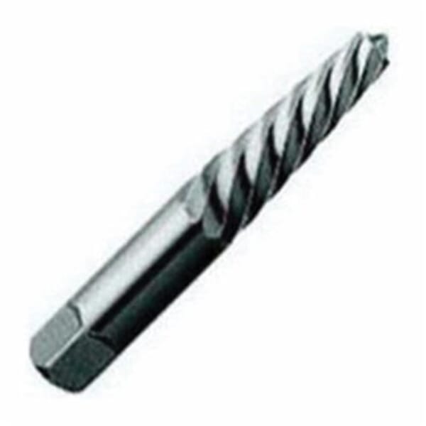 Union Butterfield 6005072 1800 Spiral Flute Screw Extractor, #6 Extractor, 3/8 in Drill, For Screw Size: 3/4 to 1 in, 3-3/4 in OAL, 5/8 in Shank