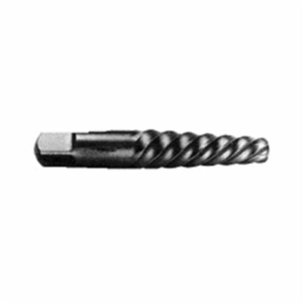 Union Butterfield 6005089 1800 Spiral Flute Screw Extractor, #8 Extractor, 47/64 in Drill, For Screw Size: 1-3/8 to 1-3/4 in, 4-3/8 in OAL, 1 in Shank