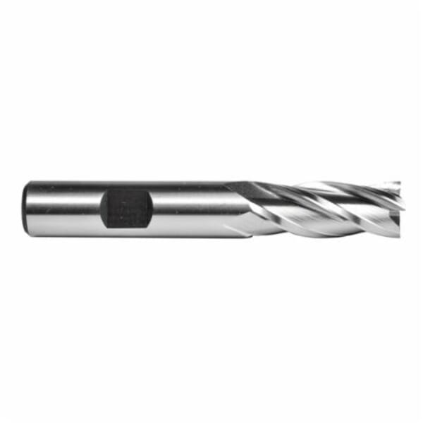 Union Butterfield 5110074 945 Center Cutting Regular Length Single End Square End End Mill, 5/16 in Dia Cutter, 3/4 in Length of Cut, 4 Flutes, 3/8 in Dia Shank, 2-1/2 in OAL, Bright