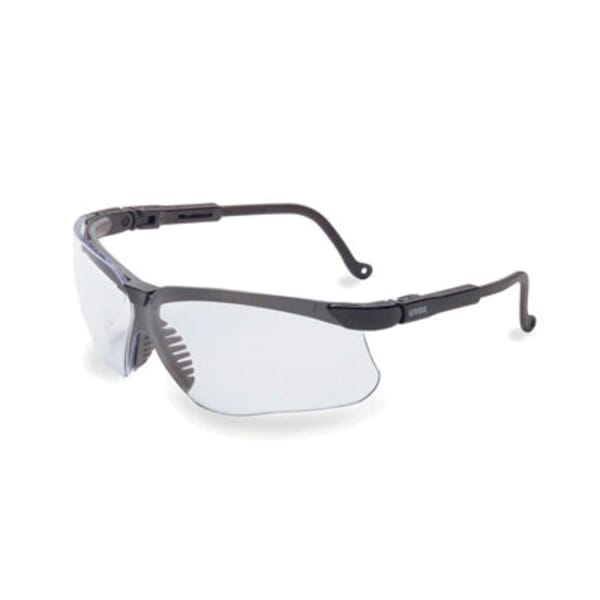 Uvex by Honeywell S3200 Genesis Safety Glasses, Ultra-Dura Hard Coat, Clear Lens, Half-Frame Frame, Black, Polycarbonate Frame
