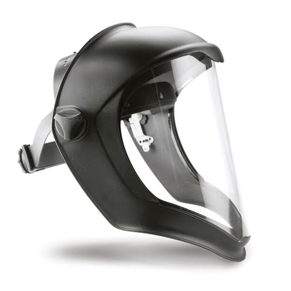 Uvex by Honeywell S8500 Bionic Faceshield Assembly, Clear Polycarbonate Glass 9-1/2 in H x 14-1/4 in W x 3/64 in THK Visor