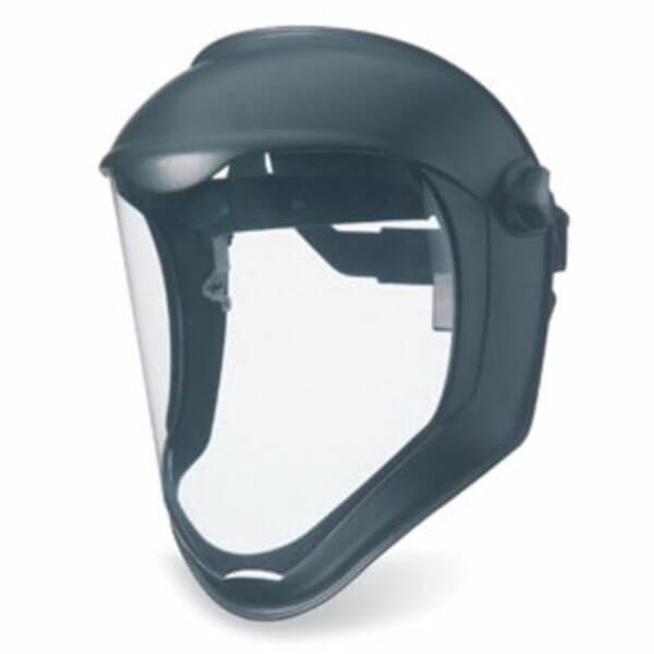 Uvex by Honeywell S8515 Bionic Faceshield With Hard Hat Adapter, Clear Visor, Polycarbonate Glass Visor, 8-1/2 in H x 15 in W x 1 mm THK Visor, Specifications Met: ANSI Z87+, CSA Z94.3