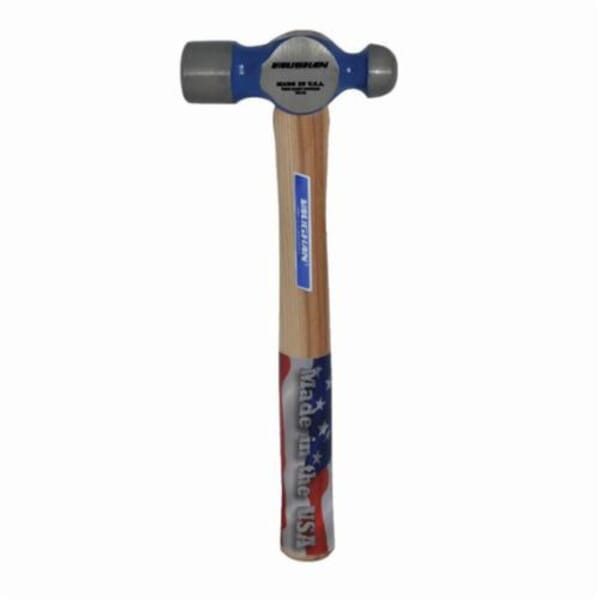 Vaughan TC432 Ball Pein Hammer, 15-3/4 in OAL, 32 oz Forged Steel Head, Hickory Wood Handle
