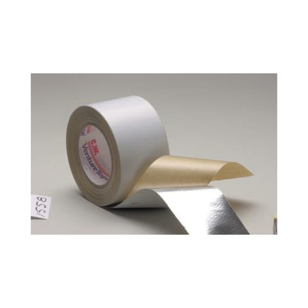 Venture Tape 7010335933 Tape, 45.7 m L x 72 mm W, 5.4 mil THK, Release Liner, Acrylic Adhesive, Aluminum Foil Backing, White