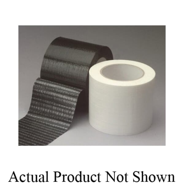Venture Tape 7100043941 Patch Tape, 50 m L x 99 mm W, Acrylic Adhesive, Bi-Directional Woven Copolymer Film Backing, Black