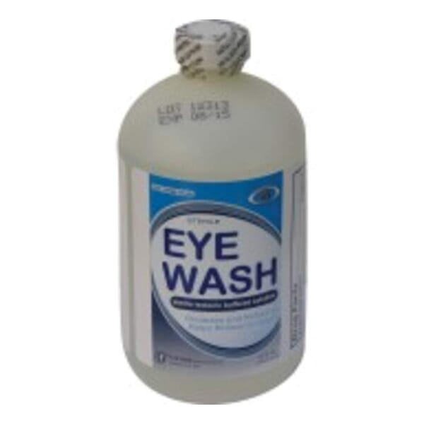 VisionAid 01019 Eyewash and Facewash Refill, 16 oz Quick-Pour Bottle, For Use With VisionAid 01018 Single Station