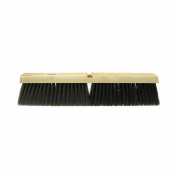 Perma-Sweep 42167 Push Broom, 18 in OAL, 3 in L Trim, Coarse Sweep Face, Maroon Polypropylene Bristle