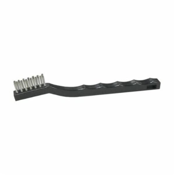 Vortec Pro 44806 Small Handle Scratch Brush, 7-1/2 in L x 1/2 in W Block, 1/2 in L Stainless Steel Trim