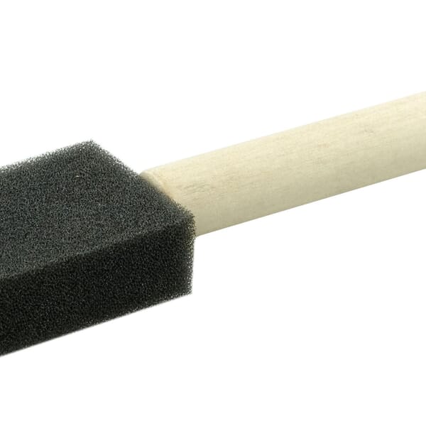 Vortec Pro 99801 Foam Applicator Brush, 1 in Foam Brush, Wood Handle, Latex Paints, Oil Base Paints, Shellac, Varnishes and Water Base Paints