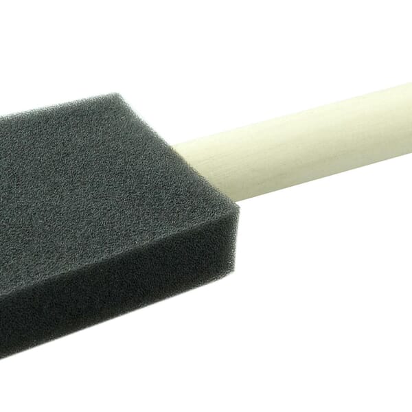 Vortec Pro 99805 Foam Applicator Brush, 2 in Foam Brush, Wood Handle, Latex Paints, Oil Base Paints, Shellac, Varnishes and Water Base Paints