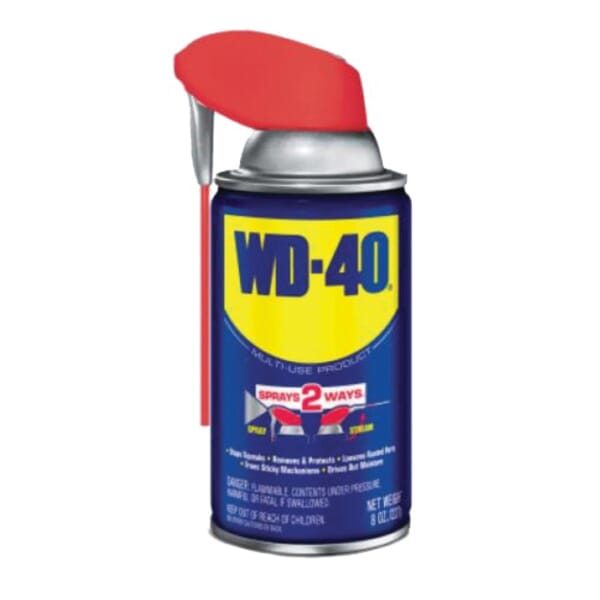 WD-40 110054 Multi-Use Smart Straw Lubricant, 8 oz Aerosol Can, Light Amber Liquid Form