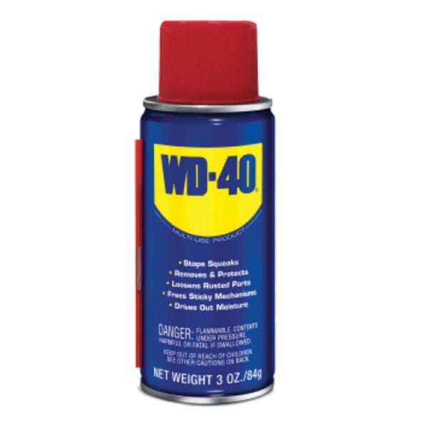 WD-40 490002 Multi-Use Lubricant, 3 oz Aerosol Can, Liquid Form, Light Amber, 0.8