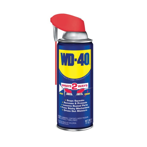 WD-40 490040 Multi-Use Smart Straw Lubricant, 11 oz Aerosol Can, Liquid Form, Light Amber, 0.8