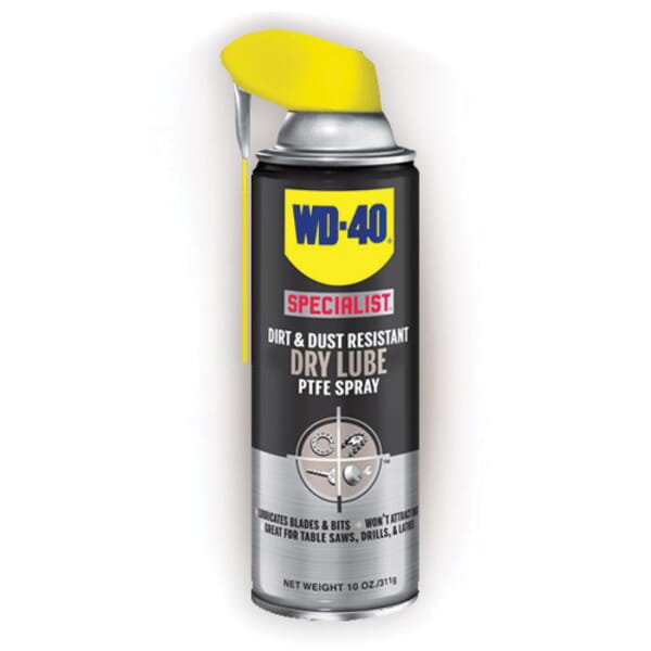 WD-40 SPECIALIST 300059 Dirt and Dust Resistant Dry Lubricant, 10 oz Aerosol Can, Liquid Form, Clear Glass, 0.72