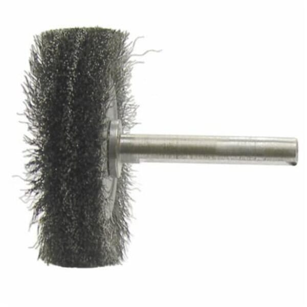 Bore-Rx 17214 Crosshole Wheel Brush, 2 in Dia Brush, 1 in W Face, 0.006 in Dia Crimped Filament/Wire