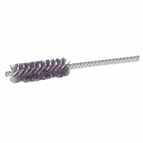 Weiler 21112 Power Tube Brush, 7/8 in Dia x 2-1/2 in L, 5-1/2 in OAL, 0.006 in Dia Filament/Wire, Steel Fill