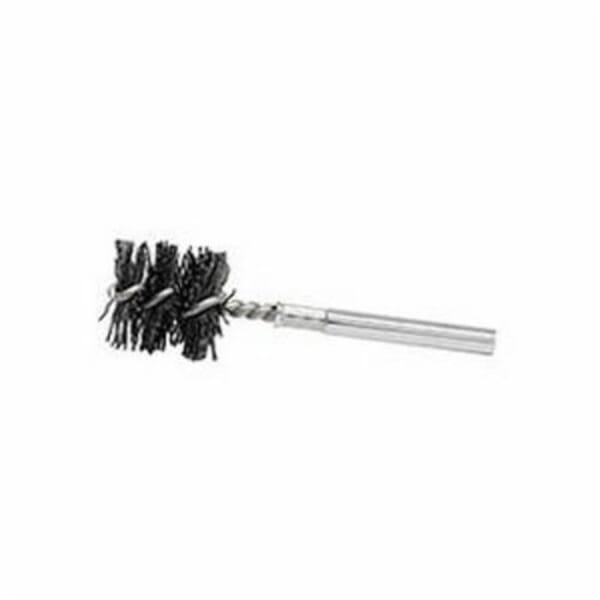 Nylox Burr-Rx 21765 Power Tube Brush, 1-1/4 in Dia x 1 in L, 3-1/2 in OAL, 0.026 in Dia Filament/Wire, Nylon/Ceramic Fill