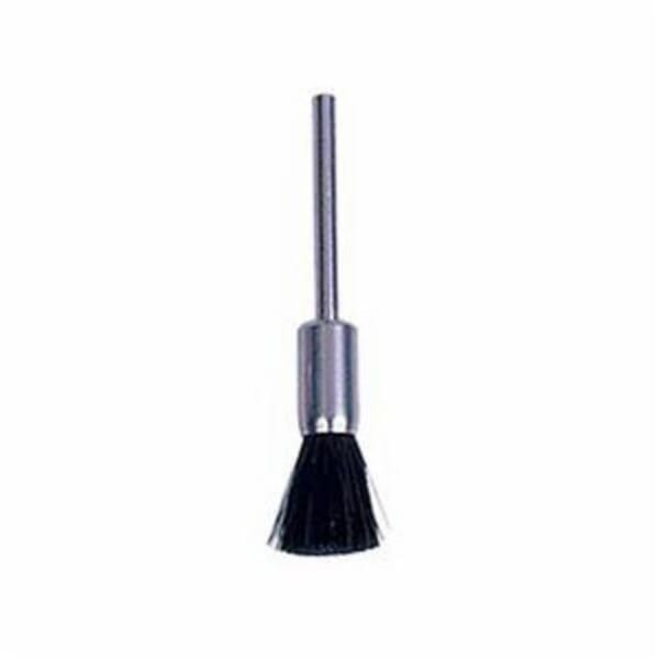 Weiler 26122 Miniature End Brush, 3/16 in Dia Brush, Crimped, 0.003 in Dia Filament/Wire, Soft Hair Fill, 1/4 in L Trim