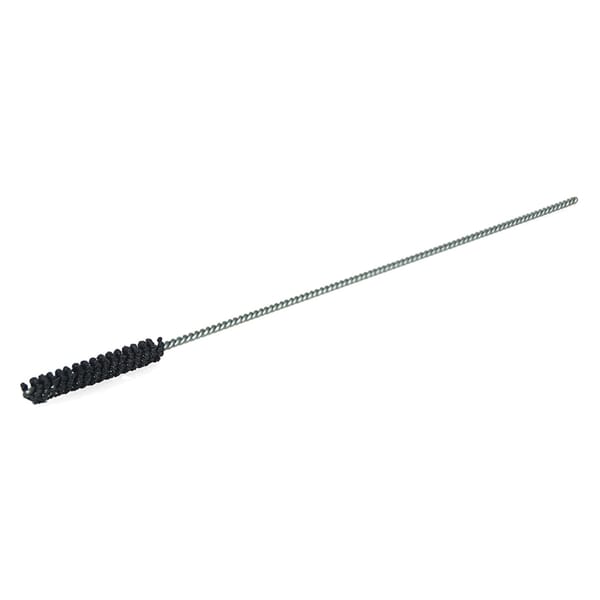 Weiler CrossFlex 34112 Flexible Cylinder Small Diameter Standard Duty Honing Brush, 5 mm Dia Bore, 1.575 in L Abrasive, 7-7/8 in OAL, 180 Grit, Medium Grade