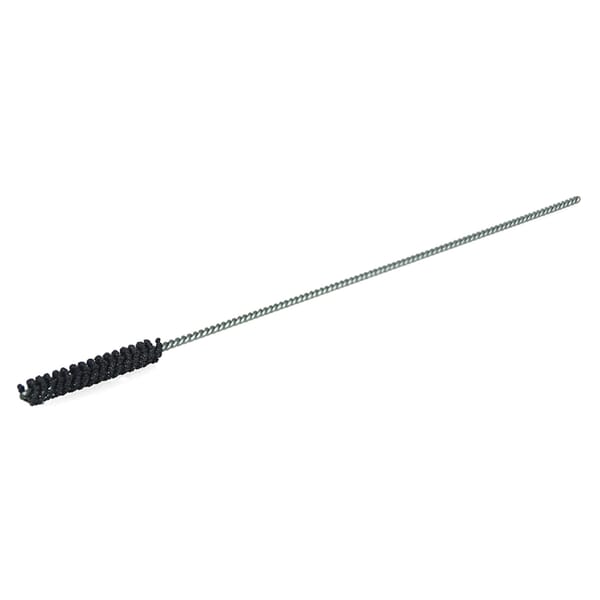 Weiler CrossFlex 34120 Flexible Cylinder Small Diameter Standard Duty Honing Brush, 6 mm Dia Bore, 1.575 in L Abrasive, 7-7/8 in OAL, 180 Grit, Medium Grade