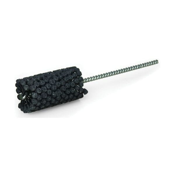 Weiler CrossFlex 34206 Flexible Cylinder Medium Diameter Standard Duty Honing Brush, 1-1/2 in Dia Bore, 3 in L Abrasive, 7-7/8 in OAL, 120 Grit, Coarse Grade