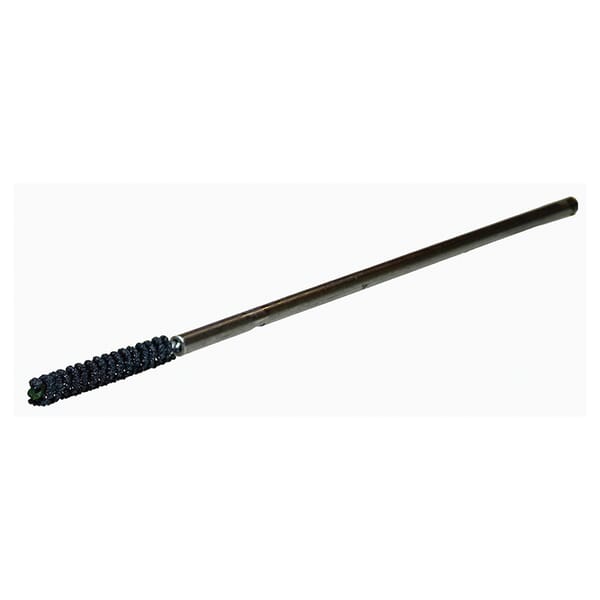 Weiler CrossFlex 34331 Small Diameter Standard Duty Honing Brush With Collet, 3/8 in Dia Bore, 2 in L Abrasive, 7-7/8 in OAL, 120 Grit, Medium Grade