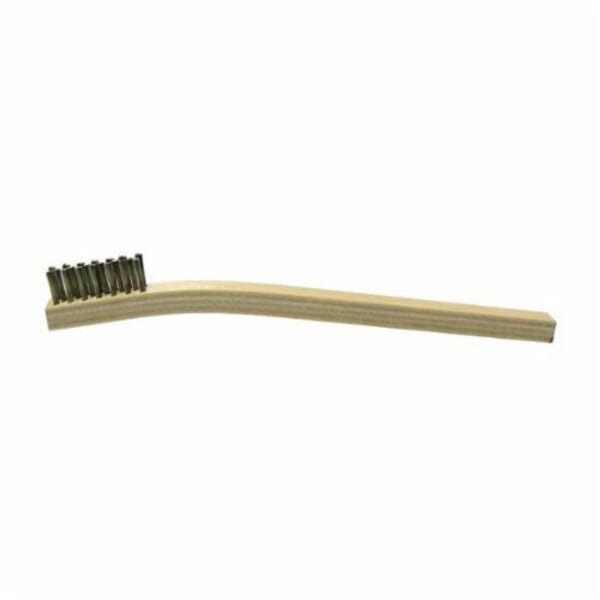 Weiler 44167 Scratch Brush, 1/2 in W Brush, 7-1/2 in OAL, 1/2 in L Stainless Steel Trim