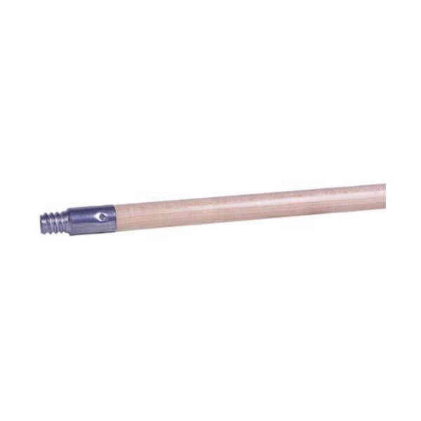 Weiler 44302 Threaded Tip Floor Brush Handle, 15/16 in Dia x 72 in L, Hardwood Handle/Metal Tip, Natural