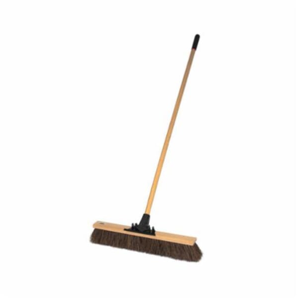 Pro-Flex 44601 Push Broom, 24 in OAL, 4 in L Trim, Natural Palmyra Bristle