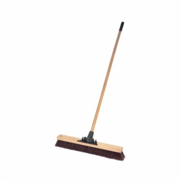 Pro-Flex 44604 Push Broom, 24 in OAL, 3-1/4 in L Trim, Maroon Polypropylene Bristle