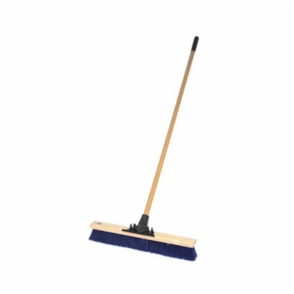 Pro-Flex 44606 Push Broom, 24 in OAL, 3-1/4 in L Trim, Blue Polypropylene Bristle