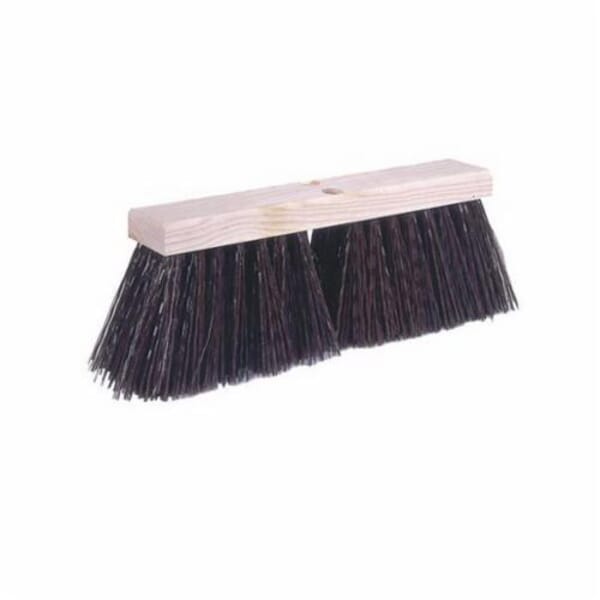 Weiler 44874 Tapered Tip Push Broom Kit, 16 in OAL, 5-1/4 in L Trim, Brown Polypropylene Bristle