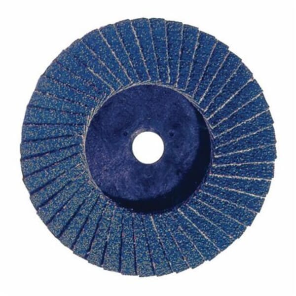 BobCat 50906 Mini Coated Abrasive Flap Disc, 3 in Dia Disc, 1/4 in Center Hole, 120 Grit, Fine Grade, Zirconia Alumina Abrasive, Type 29/Angled Disc