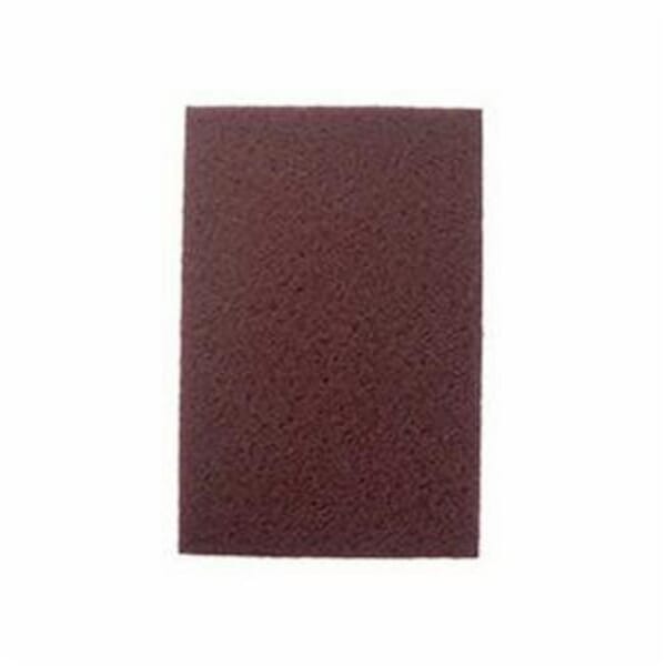 Weiler 51444 Industrial Grade Hand Pad, 9 in L, 6 in W/Dia, Coarse/Medium Grade, Aluminum Oxide Abrasive