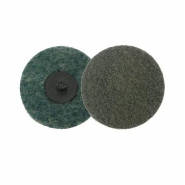 Weiler 51530 General Purpose Non-Woven Abrasive Disc, 2 in Dia Disc, Very Fine Grade, Aluminum Oxide Abrasive, Plastic Button Attachment