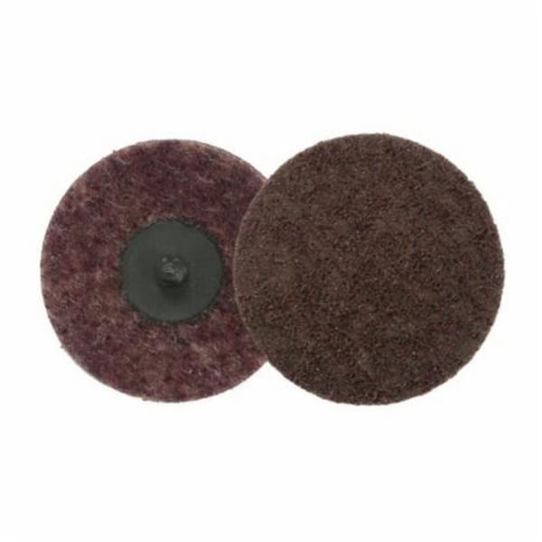 Weiler 51531 General Purpose Non-Woven Abrasive Disc, 2 in Dia Disc, Medium Grade, Aluminum Oxide Abrasive, Plastic Button Attachment