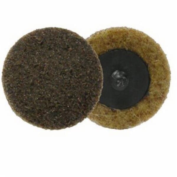Weiler 51532 General Purpose Non-Woven Abrasive Disc, 2 in Dia Disc, Coarse Grade, Aluminum Oxide Abrasive, Plastic Button Attachment