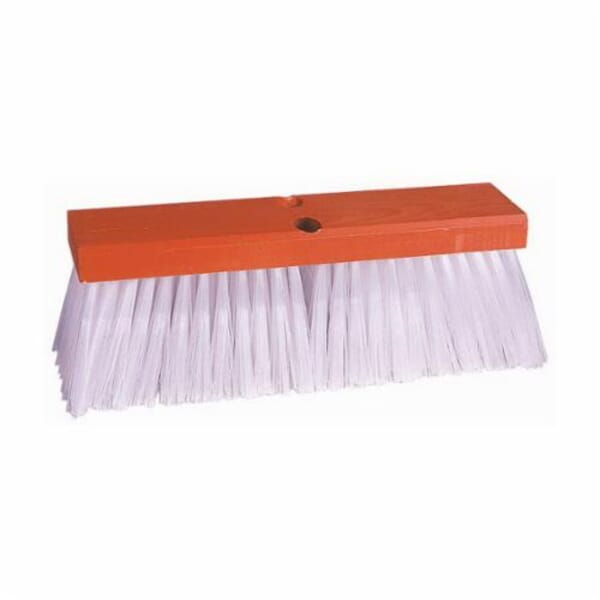 Weiler 70211 Tapered Tip Push Broom, 16 in OAL, 4 in L Trim, White Polypropylene Bristle