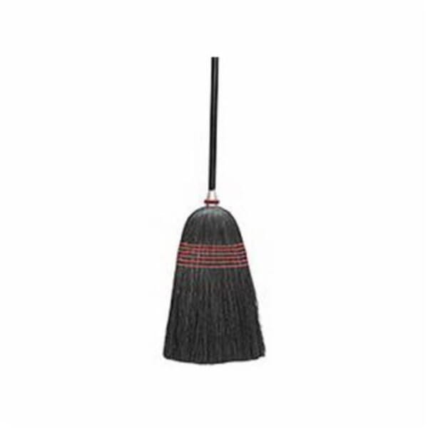 Weiler 70304 Light Industrial Upright Broom, Corn Bristle, 16 in L Trim, Wood Handle, 56 in OAL