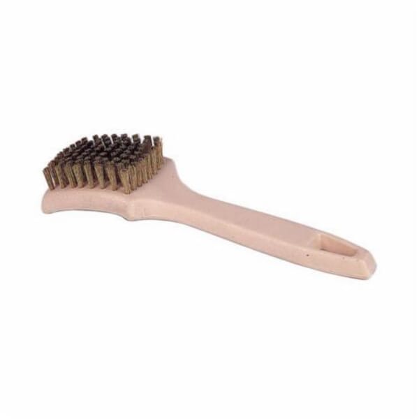 Weiler 73156 Tire Cleaning Brush, 7 x 1-9/16 in Block, 5/8 in L Brass Trim