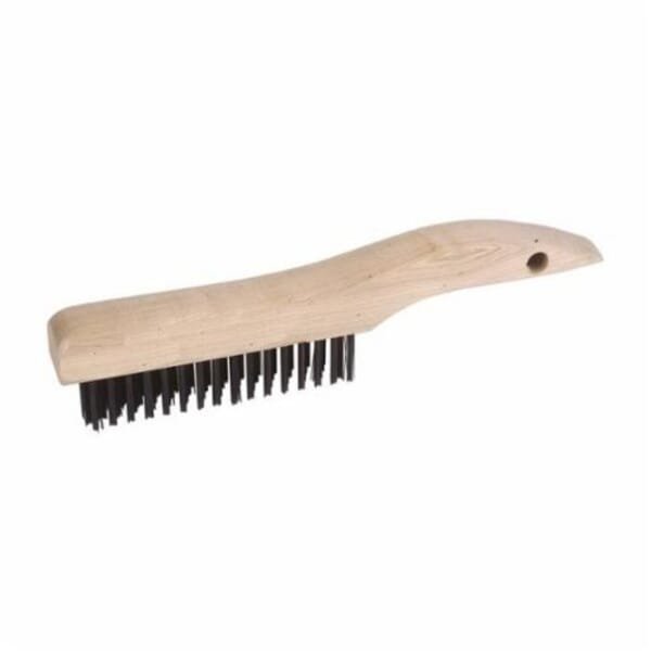 Weiler 73217 Hand Wire Scratch Brush, 5 in Brush, 11 in L Block, 1-3/16 in L Steel Trim