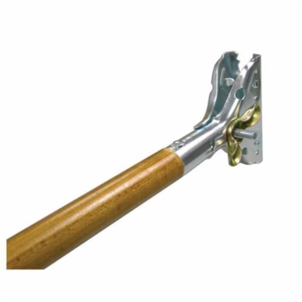 Weiler 75130 Industrial Grade Wet Mop Handle With Plated Metal Head, 54 in L, Wood, Clamp Connection
