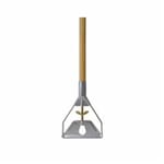 Weiler 75132 Industrial Grade Wet Mop Handle With Plated Metal Head, 54 in L, Wood, Clamp Connection
