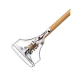 Weiler 75132 Industrial Grade Wet Mop Handle With Plated Metal Head, 54 in L, Wood, Clamp Connection